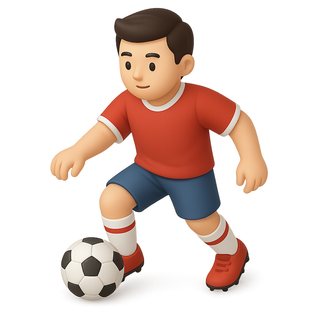 A child playing football